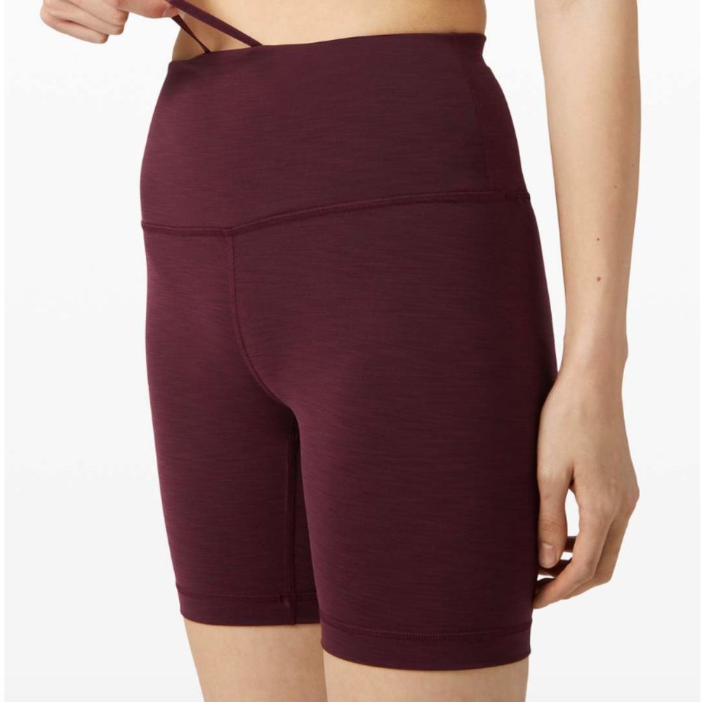 Lululemon Wunder Train High-Rise Short 6" Heathered Cassis 2